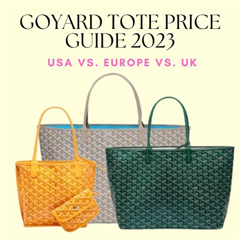 tion on e goyard luggage|the Goyard tote price.